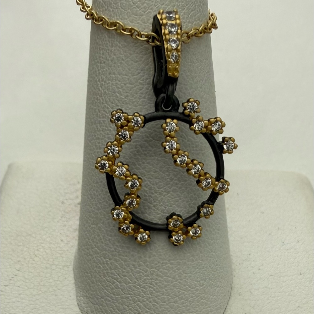 New Freida Rothman Midnight Sterling Silver Necklace